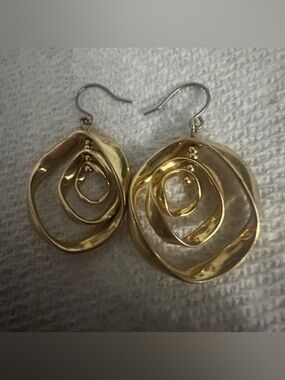 Gold Spiral Drop Earrings - Women Jewelry